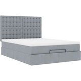 vidaXL otomanski krevet s madracem&led svijetlosivi 140x190 cm tkanine | shoptok.hr
