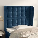  Vzglavje z ušesi temno modra 103x23x118/128 cm žamet, (20794541) Cene