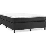  s oprugama i madracem crni 140 x 190 cm od umjetne kože | shoptok.hr