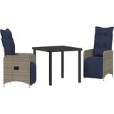  Vrtni set za objed 3 pcs Siva poliratan | shoptok.hr