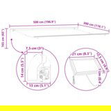 vidaXL Ročna retraktibilna tenda z LED večbarvnim črtastim vzorcem 500x300 cm | Shoptok.si