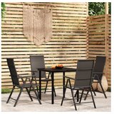  5-dijelni vrtni blagovaonski set crni | shoptok.hr