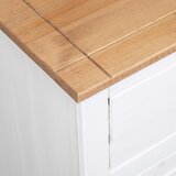  Komoda od borovine bijela 135 x 40 x 80 cm asortiman Panama | shoptok.hr