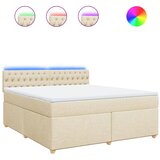  Krevet s oprugama i madracem krem 180x200 cm od tkanine | shoptok.hr