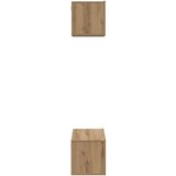 vidaXL Set TV omar 2 pcs artisan hrast 80 x 30 x 30 cm Konstruiran les | Shoptok.si