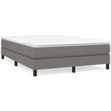  Box spring postelja z vzmetnico temno siva 140x200 cm blago, (20723327) | Shoptok.si