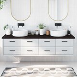  Kupaonska radna ploča tamnosmeđa 200x60x(2-4) cm tretirano drvo | shoptok.hr