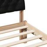  Okvir kreveta Smeđa i crna 140 x 200 cm Masivna borovina | shoptok.hr