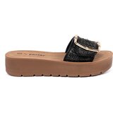 SEASTAR Black flip-flops decorated with a gold buckle | Shoptok.si