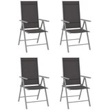  5-dijelni vrtni blagovaonski set aluminijski srebrno-crni | shoptok.hr
