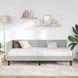  Kotni okvir postelje z matrico Drugo 2 pcs Svetlo siva Žamet, (5000123384) | Shoptok.si