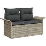 vidaXL Set od 6 komada vrtnih kauča s jastučićima svijetlo sivi poli ratan | shoptok.hr