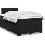vidaXL Box spring postelja z vzmetnico črna 120x190 cm žamet Cene