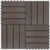  Pločice za trijem 22 kom 30 x 30 cm 2 m² WPC tamnosmeđe u