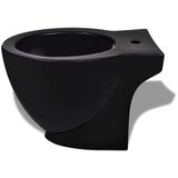  Črn keramičen kopalniški set stoječa WC školjka in bide | Shoptok.si