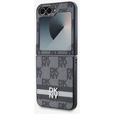 Dkny PU Leather Checkered Pattern and Stripe Samsung Galaxy Z Flip 6 Black Ovitek za telefon Vijolična | Shoptok.si