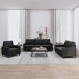  3-dijelni set sofa s jastucima crni baršunasti | shoptok.hr