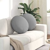 vidaXL Sedežne blazine 2 pcs Oblačno siva Ø50 x 19 cm blago | Shoptok.si