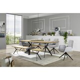 Linea Natura klop, les, kovina črna, barve hrasta | Shoptok.si