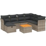Maison Chic Seti vrtnega pohištva - Vrtna garnitura - Vrtni pohištvo set 8-delna z blazinami siv poli ratan, (21800503) | Shoptok.si