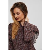 Moodo Shirt with tied neckline and ruffles | Shoptok.si