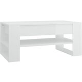 Furnova Klubska mizica visok sijaj bela 102x55x45 cm konstruiran les, (21913944) | Shoptok.si