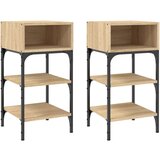 Maison Chic Dvo delni komplet Nočne omarice - Nočne mize sonoma hrast 35x34,5x70 cm inženirski les, (21688649) Cene