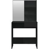  Toaletni stolić s ogledalom crni 74,5 x 40 x 141 cm | Eponuda.com