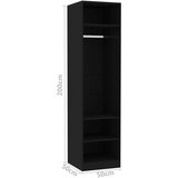 vidaXL Ormar crni 50 x 50 x 200 cm od iverice | shoptok.hr