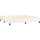  s oprugama i madracem bijeli 200x200 cm umjetna koža | shoptok.hr