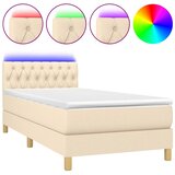  box spring s madracem LED krem 90x190 cm od tkanine | shoptok.hr