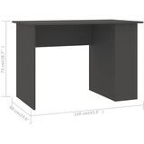  Radni stol sivi 110 x 60 x 73 cm od iverice | shoptok.hr