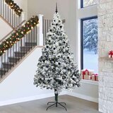 vidaXL Božično drevo z dekorativnimi lučmi Bela 300 cm PVC | Shoptok.si