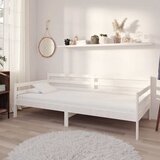  Dnevni ležaj s madracem 90 x 200 cm bijeli od masivne borovine | shoptok.hr