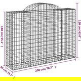  Lučne gabionske košare 13kom 200x50x140/160cm pocinčano željezo | shoptok.hr