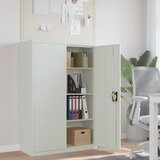 vidaXL jeklena pisarniška omara 90x40x140 cm sive barve | Shoptok.si