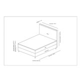 Hanah home bračni krevet sonata set 160 x 200 v2 beige