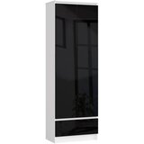 AKORD OFISNA POLICA KABINET R 60 cm CLP 1 PREDALNIK 2 VRATA BELO / ČRNO SIJAJ, (21714296) | Shoptok.si