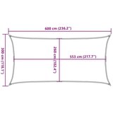  Senčno jadro peščeno 6x3 m 100 % poliester oxford | Shoptok.si