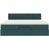 vidaXL Otomanski krevet s madracem tamnozeleni 160x200 cm baršunasti | shoptok.hr