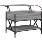  Stolić za kavu siva boja hrasta 70x50x50 cm od drva i metala | shoptok.hr