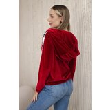 Kesi Velour hoodie red | shoptok.hr
