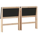 vidaXL Tapecirani uzglavlje Sivo-smeđa 150 cm Čvrsto borovo drvo | shoptok.hr