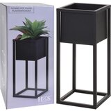 Home&Styling Korito za rože na kovinskem podstavku črno 50 cm Cene
