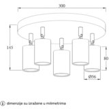 Bb Link SPOT LAMPA 5XGU10 TALIA 85 CRNA | ePonuda.com