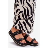 Boto Women's Smooth Platform Slippers With Straps And Buckles Black Ziferte | ePonuda.com
