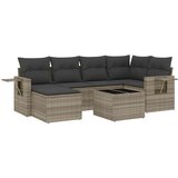  7-dijelni set vrtnih sofa svjetlosivi od poliratana | shoptok.hr