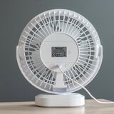  LED Punjiv stoni ventilator sa LED osvetljenjem LED/3W/5V USB 2400 mAh bela | Eponuda.com
