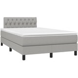  Krevet s oprugama i madracem svjetlosivi 120x190 cm od tkanine | shoptok.hr