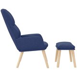  Stol za sproščanje s stolčkom modro blago, (20821718) | Shoptok.si